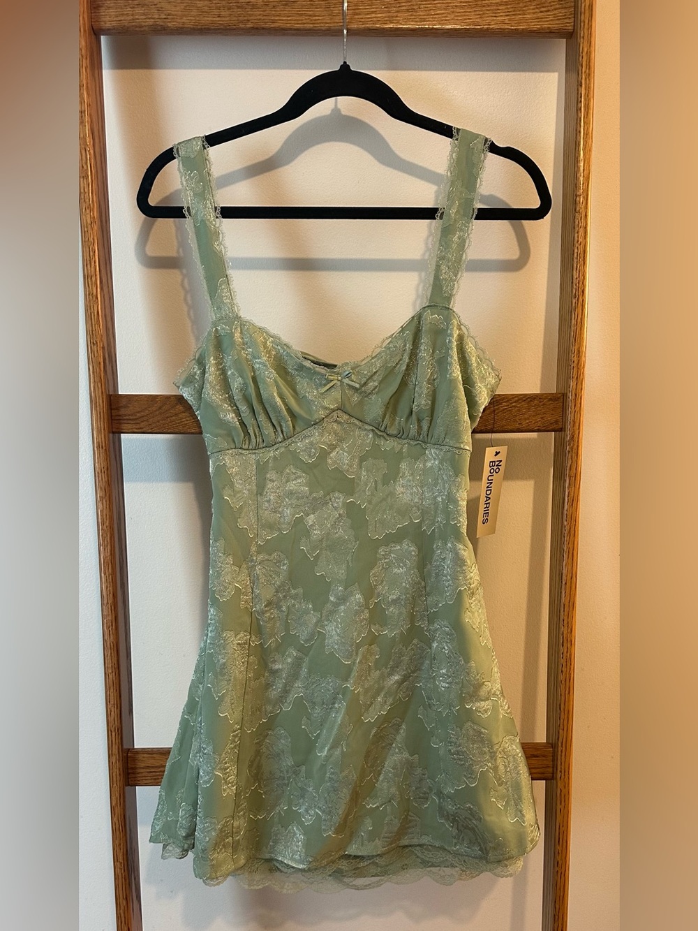 No Boundaries Sage Green Mini Dress